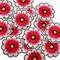 1 1/2" Fuchsia Daisy Flower Embroidery Iron On Heat Transfer Patch Pack of 72